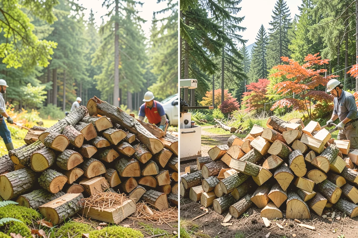 Woodshed Loading in Lynnwood, Snohomish County, WA - Deliver the ordered volume to your shed