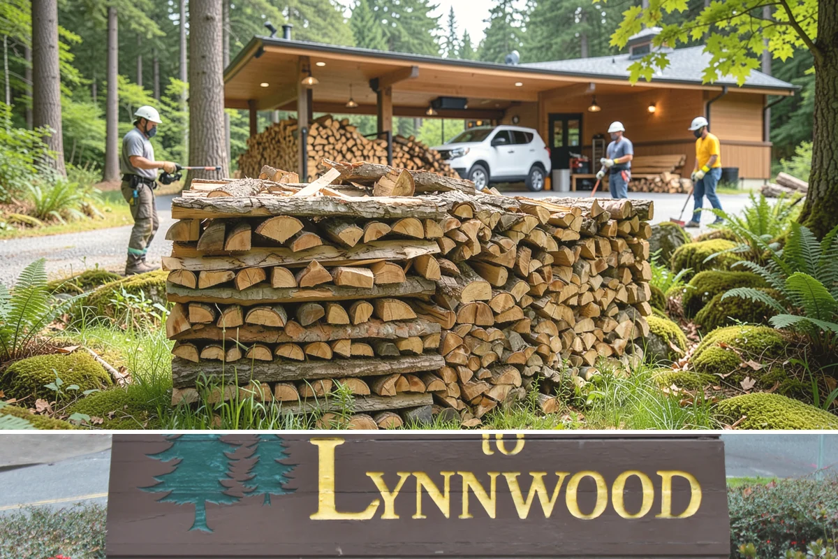 Woodshed Loading in Lynnwood, Snohomish County, WA - Load the woodshed in late summer or early fall so it is full and settled before heating season.