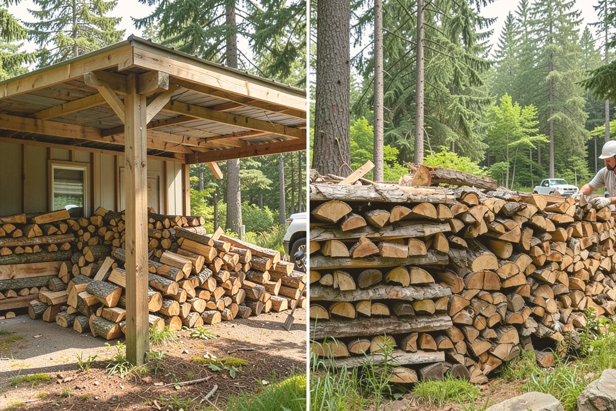 Woodshed Loading in Milton, King County, WA - Deliver the ordered volume to your shed