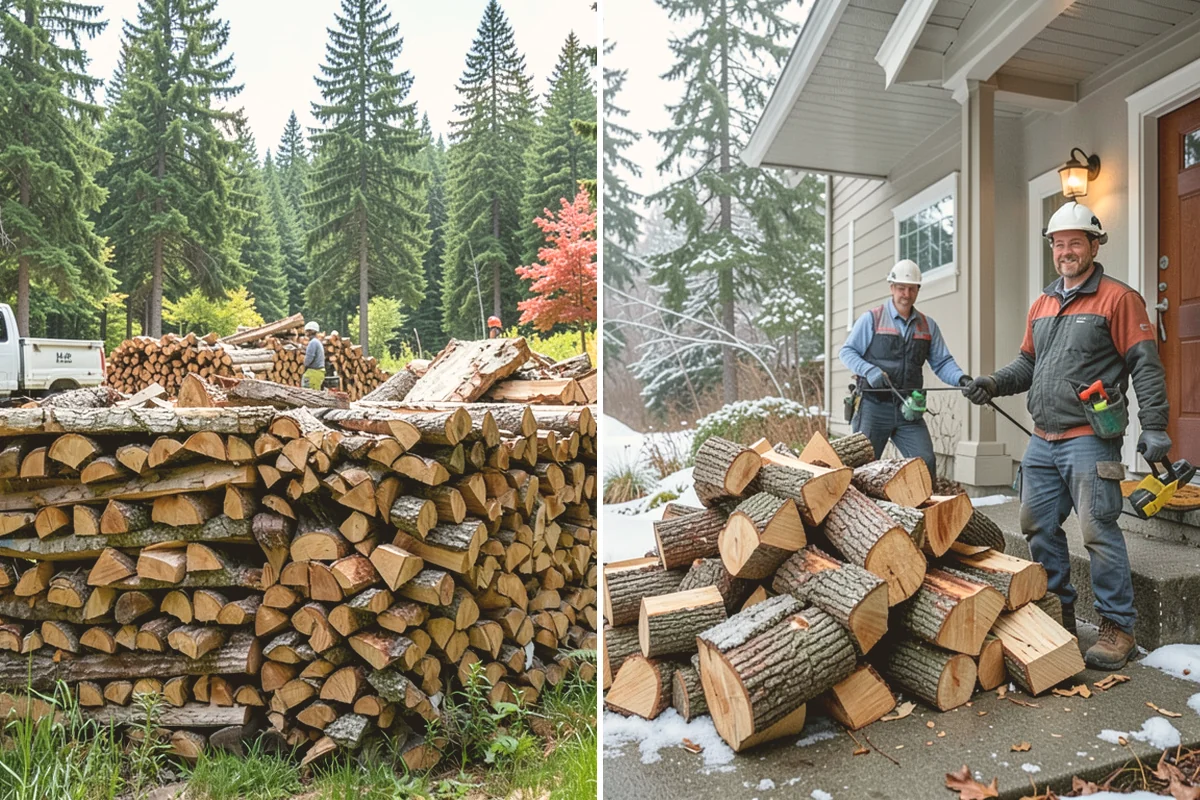 Woodshed Loading in Mount Vernon, Skagit County, WA - Deliver the ordered volume to your shed