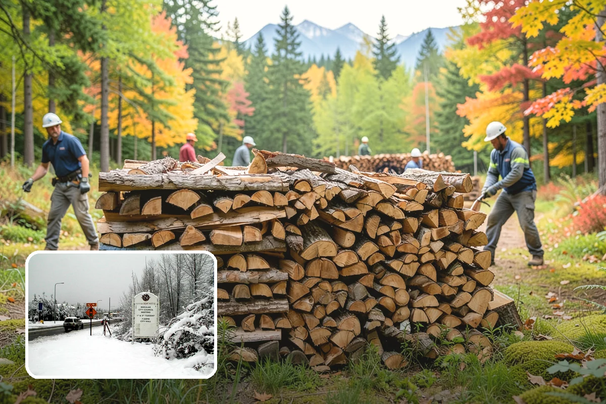 Woodshed Loading in Newcastle, King County, WA - Packs the shed for airflow, not just volume
