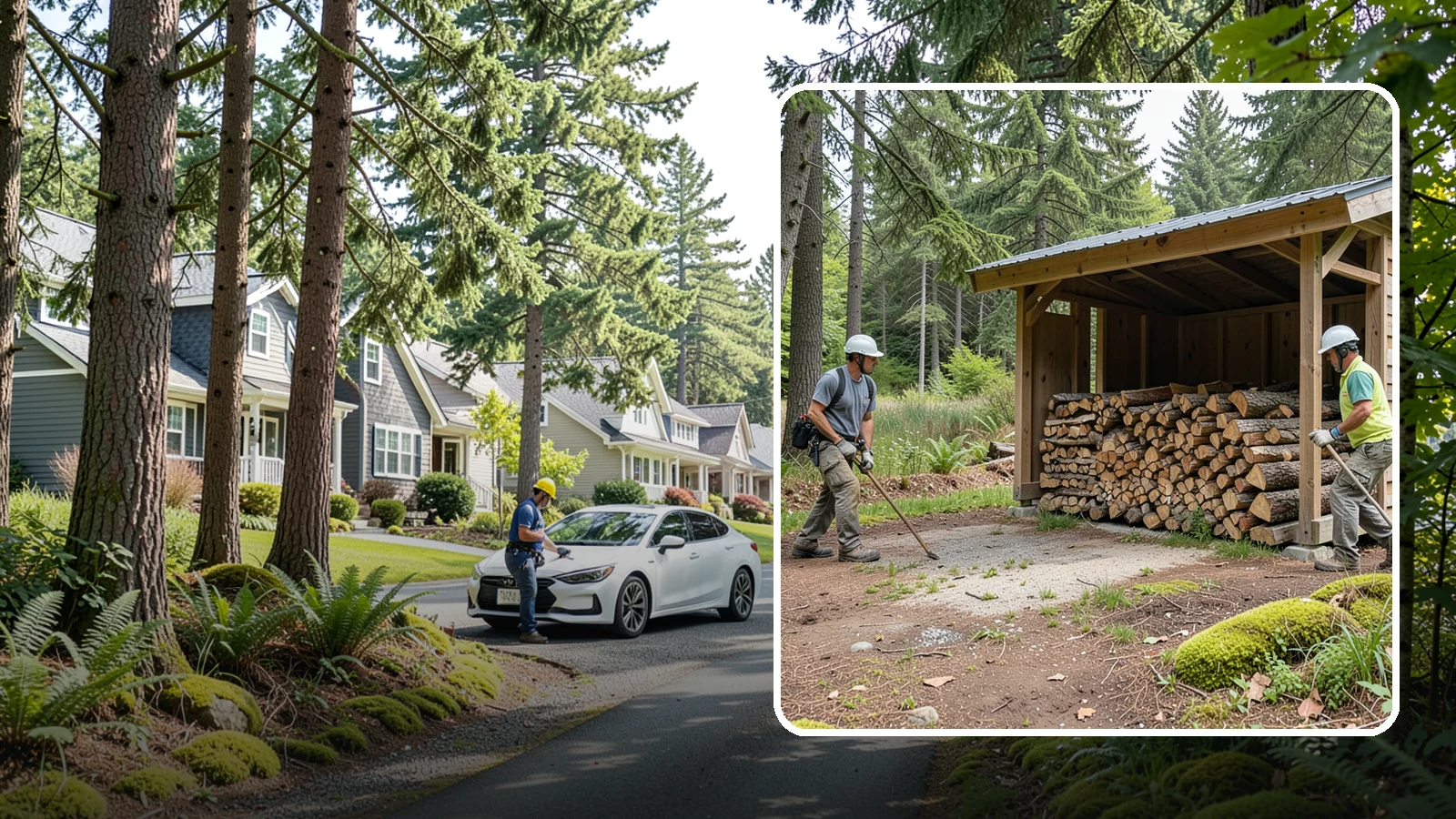 Woodshed Loading in Normandy Park, King County, WA - We deliver and neatly load your woodshed so it is packed for maximum airflow and easy access all winter.