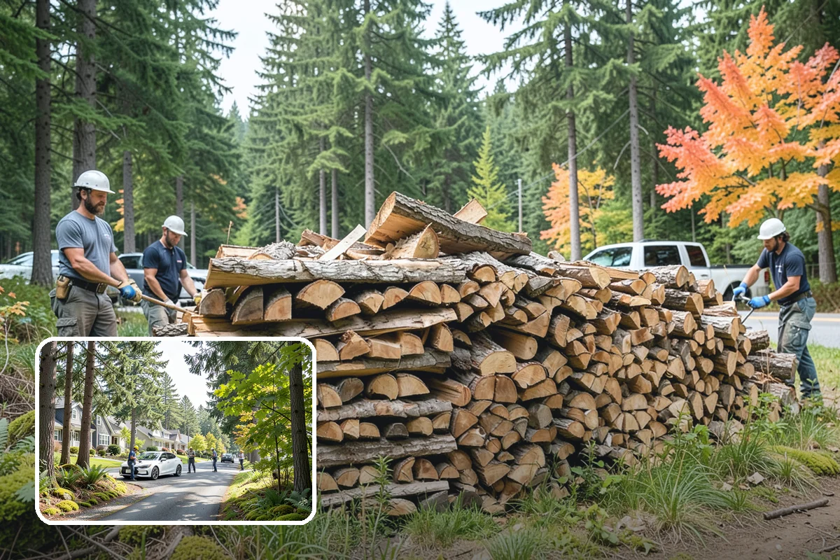Woodshed Loading in Normandy Park, King County, WA - Packs the shed for airflow, not just volume