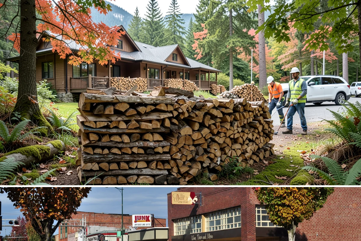 Woodshed Loading in Puyallup, Pierce County, WA - Load the woodshed in late summer or early fall so it is full and settled before heating season.