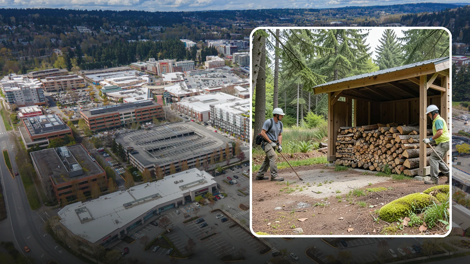 Woodshed Loading in Redmond, King County, WA - We deliver and neatly load your woodshed so it is packed for maximum airflow and easy access all winter.