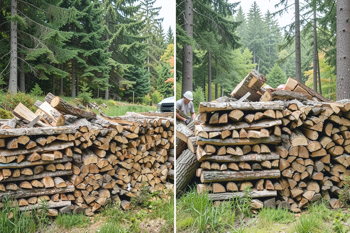Woodshed Loading in Roy, Pierce County, WA - Deliver the ordered volume to your shed