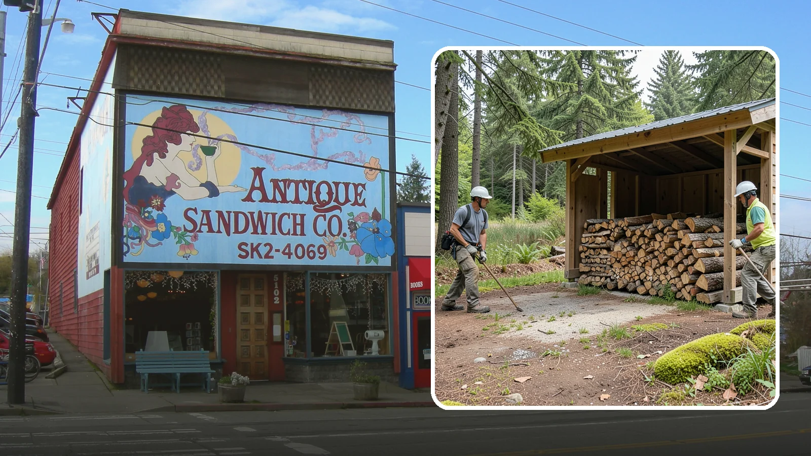 Woodshed Loading in Ruston, Pierce County, WA - We deliver and neatly load your woodshed so it is packed for maximum airflow and easy access all winter.