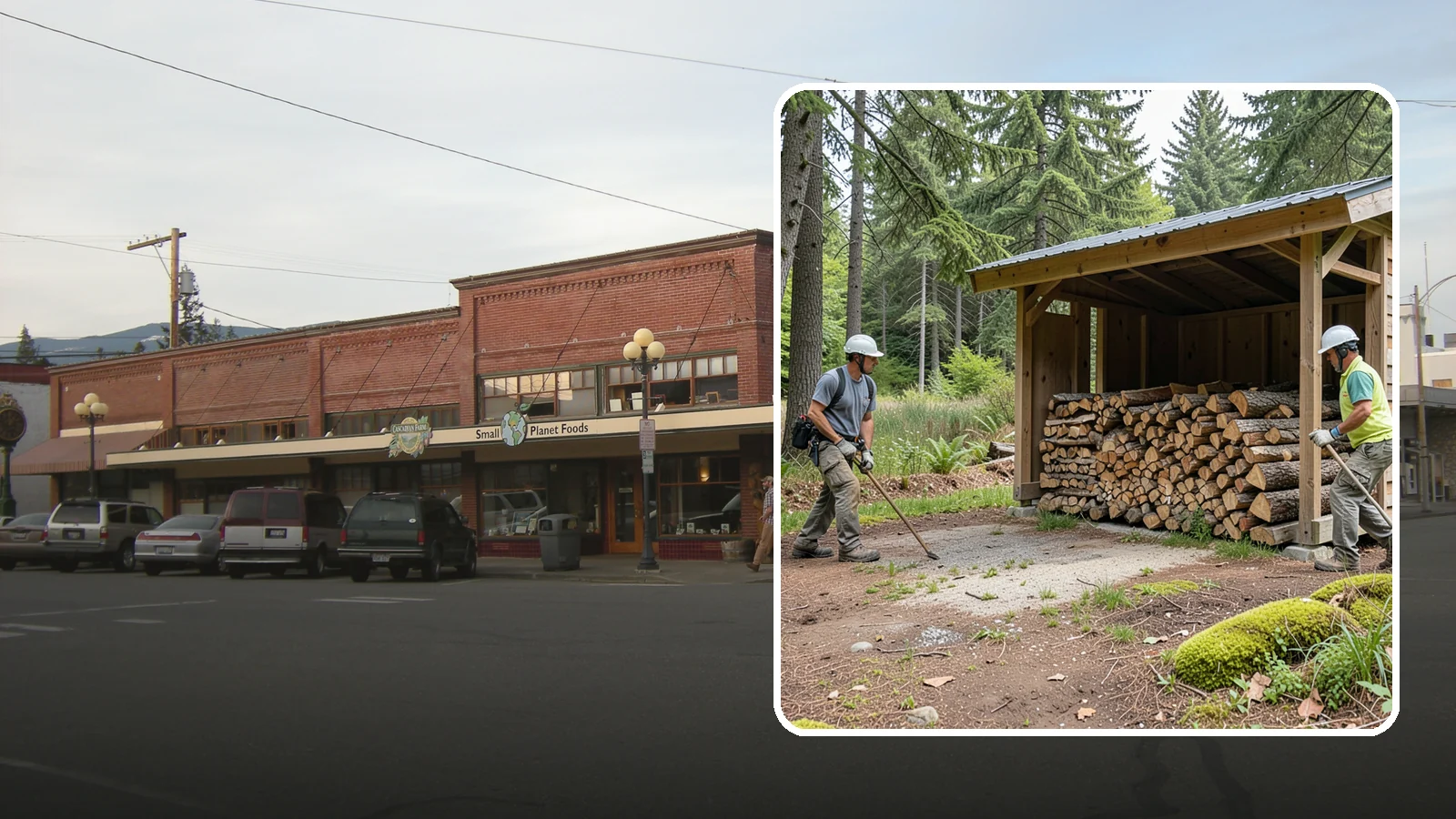 Woodshed Loading in Sedro-Woolley, Skagit County, WA - We deliver and neatly load your woodshed so it is packed for maximum airflow and easy access all winter.