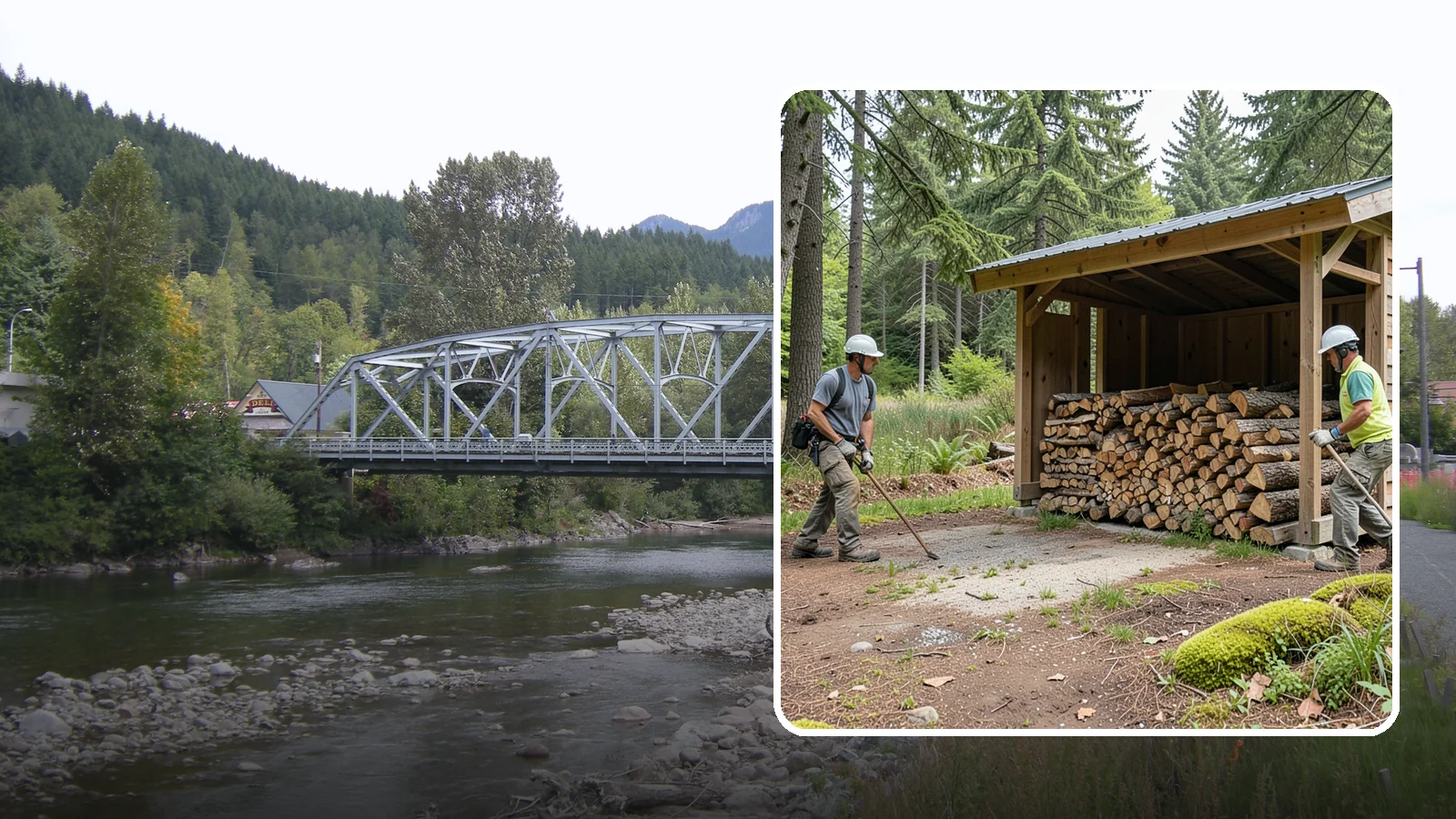 Woodshed Loading in Skykomish, King County, WA - We deliver and neatly load your woodshed so it is packed for maximum airflow and easy access all winter.