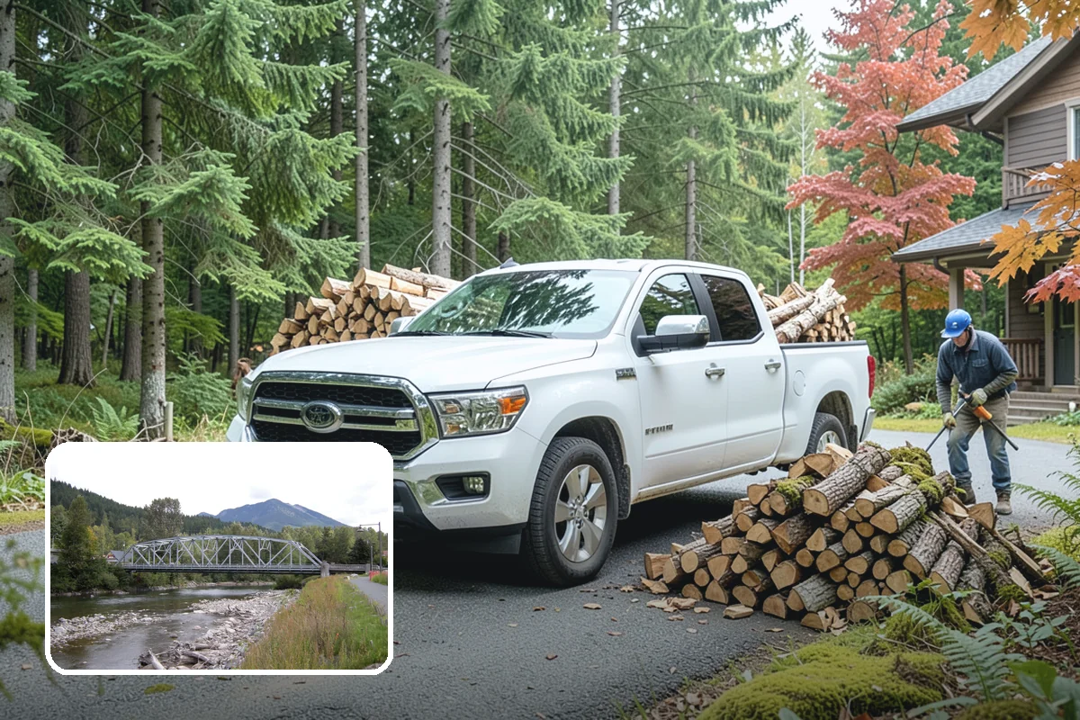 Woodshed Loading in Skykomish, King County, WA - Packs the shed for airflow, not just volume