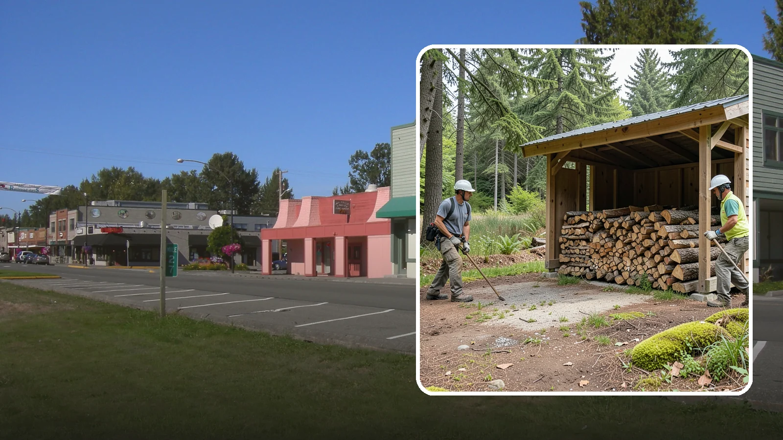 Woodshed Loading in Snoqualmie, King County, WA - We deliver and neatly load your woodshed so it is packed for maximum airflow and easy access all winter.