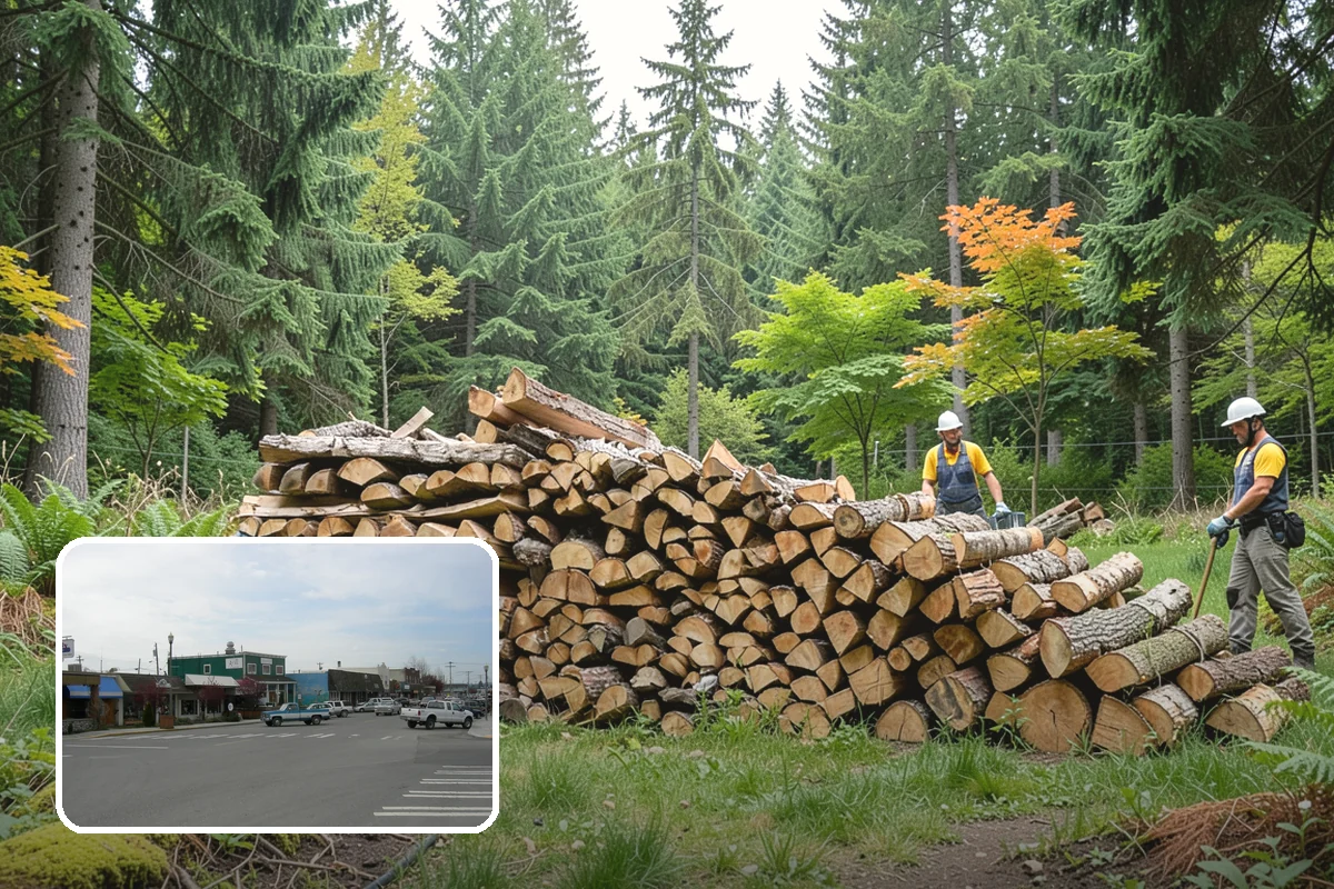 Woodshed Loading in Stanwood, Snohomish County, WA - Packs the shed for airflow, not just volume