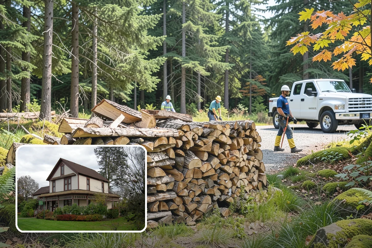 Woodshed Loading in Sumner, Pierce County, WA - Packs the shed for airflow, not just volume