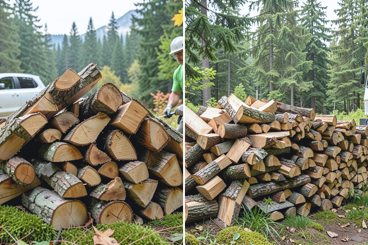 Woodshed Loading in Sumner, Pierce County, WA - Deliver the ordered volume to your shed