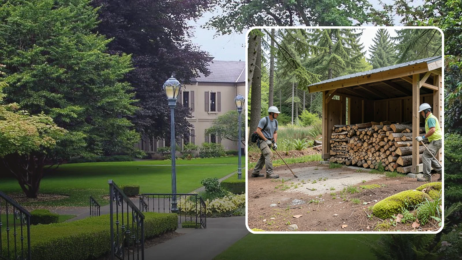 Woodshed Loading in Woodinville, King County, WA - We deliver and neatly load your woodshed so it is packed for maximum airflow and easy access all winter.