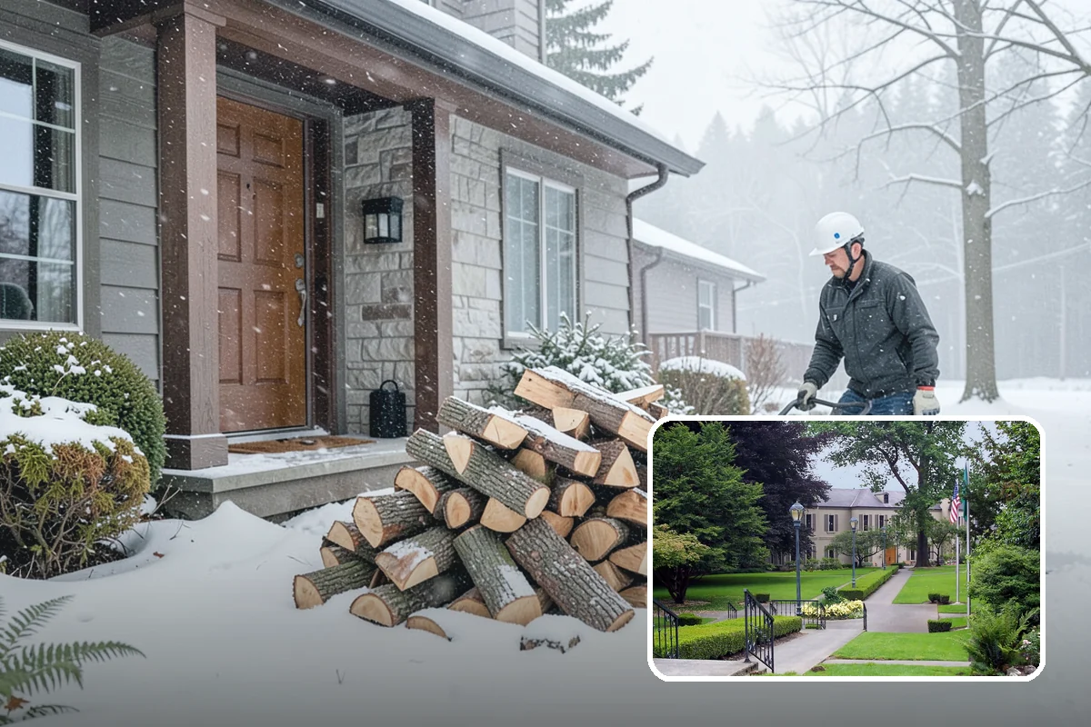 Woodshed Loading in Woodinville, King County, WA - Packs the shed for airflow, not just volume