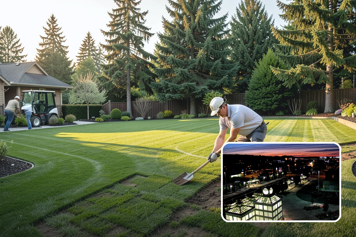 Accent Lighting in Auburn, King County, WA - Showcases trees, features, and architecture