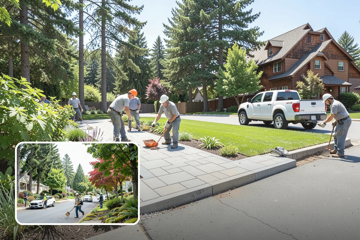 Accent Lighting in Beaux Arts Village, King County, WA - Showcases trees, features, and architecture