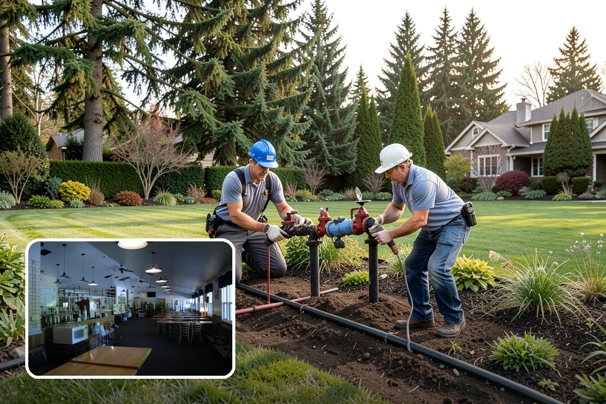 Accent Lighting in Black Diamond, King County, WA - Showcases trees, features, and architecture
