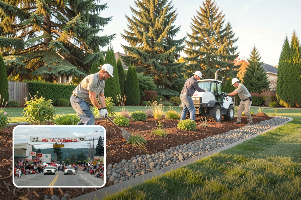 Accent Lighting in Carnation, King County, WA - Showcases trees, features, and architecture