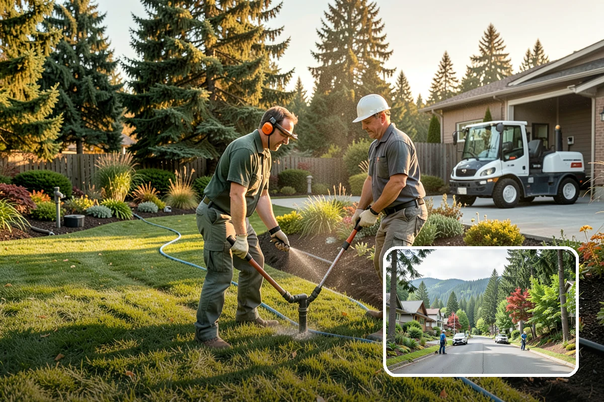 Accent Lighting in Darrington, Snohomish County, WA - Showcases trees, features, and architecture