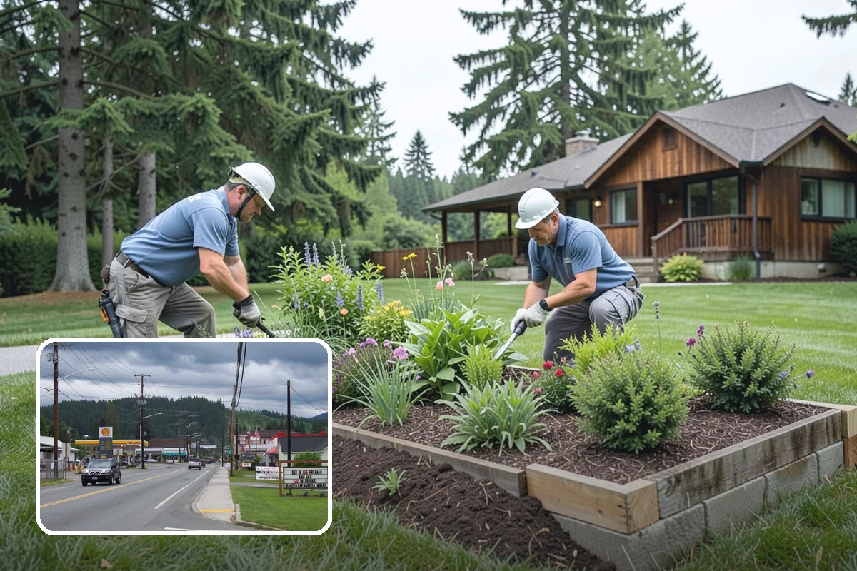 Accent Lighting in Granite Falls, Snohomish County, WA - Showcases trees, features, and architecture