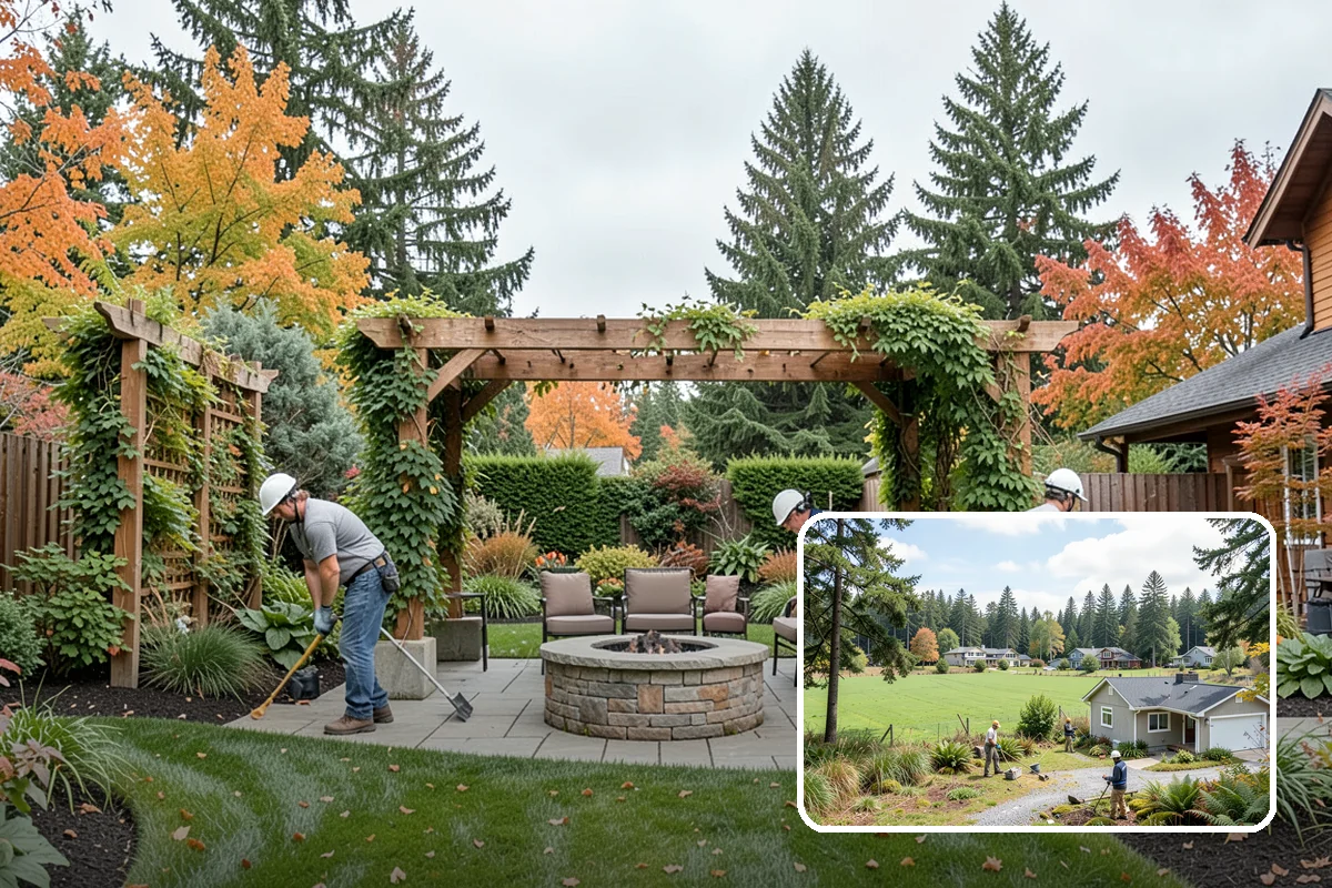 Accent Lighting in Lyman, Skagit County, WA - Showcases trees, features, and architecture