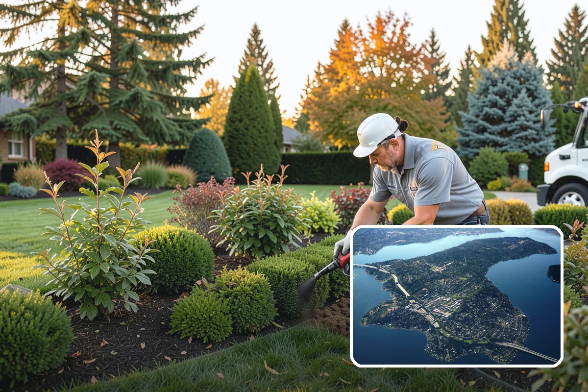 Accent Lighting in Mercer Island, King County, WA - Showcases trees, features, and architecture