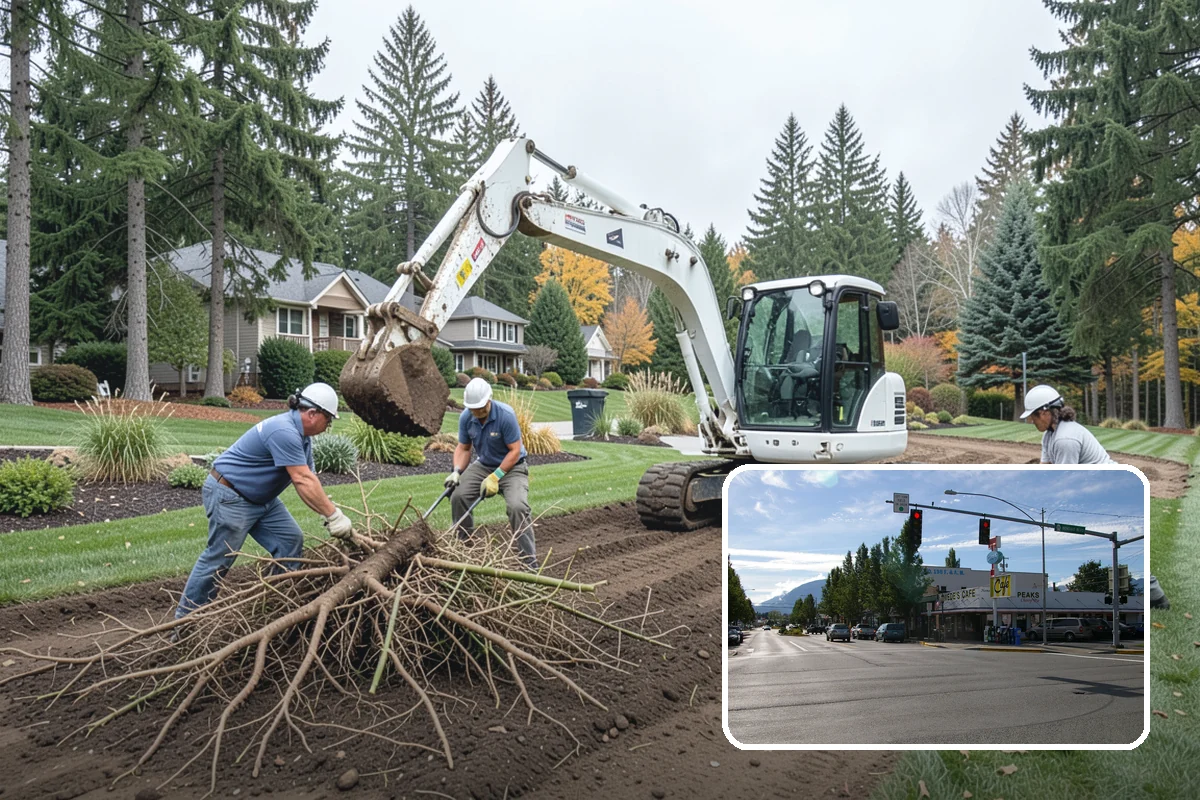 Accent Lighting in North Bend, King County, WA - Showcases trees, features, and architecture