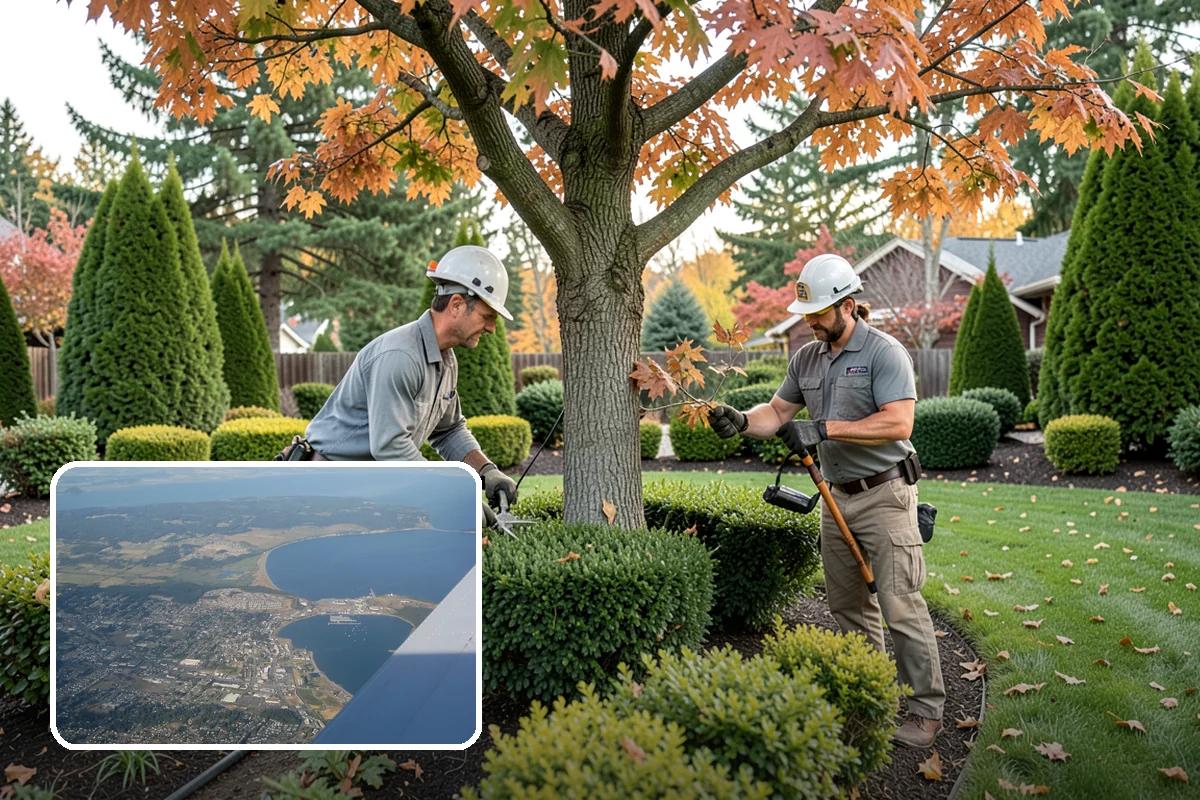 Accent Lighting in Oak Harbor, Island County, WA - Showcases trees, features, and architecture