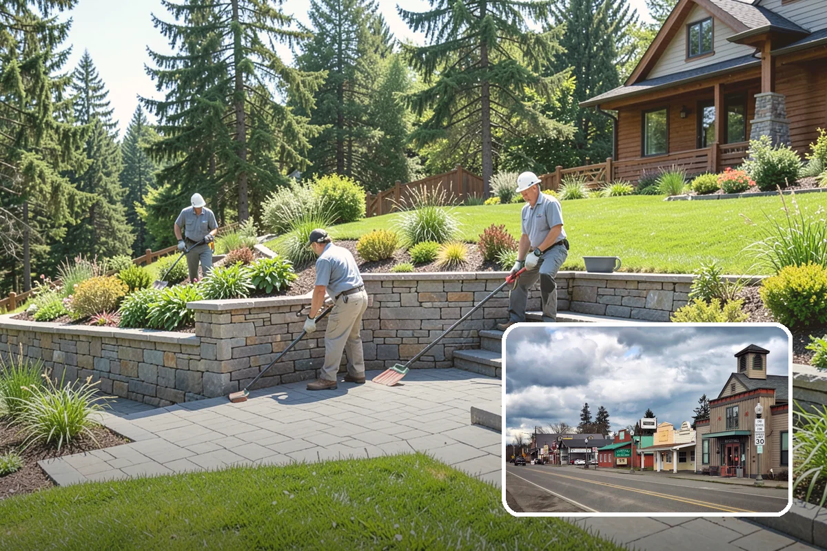 Accent Lighting in Roy, Pierce County, WA - Showcases trees, features, and architecture