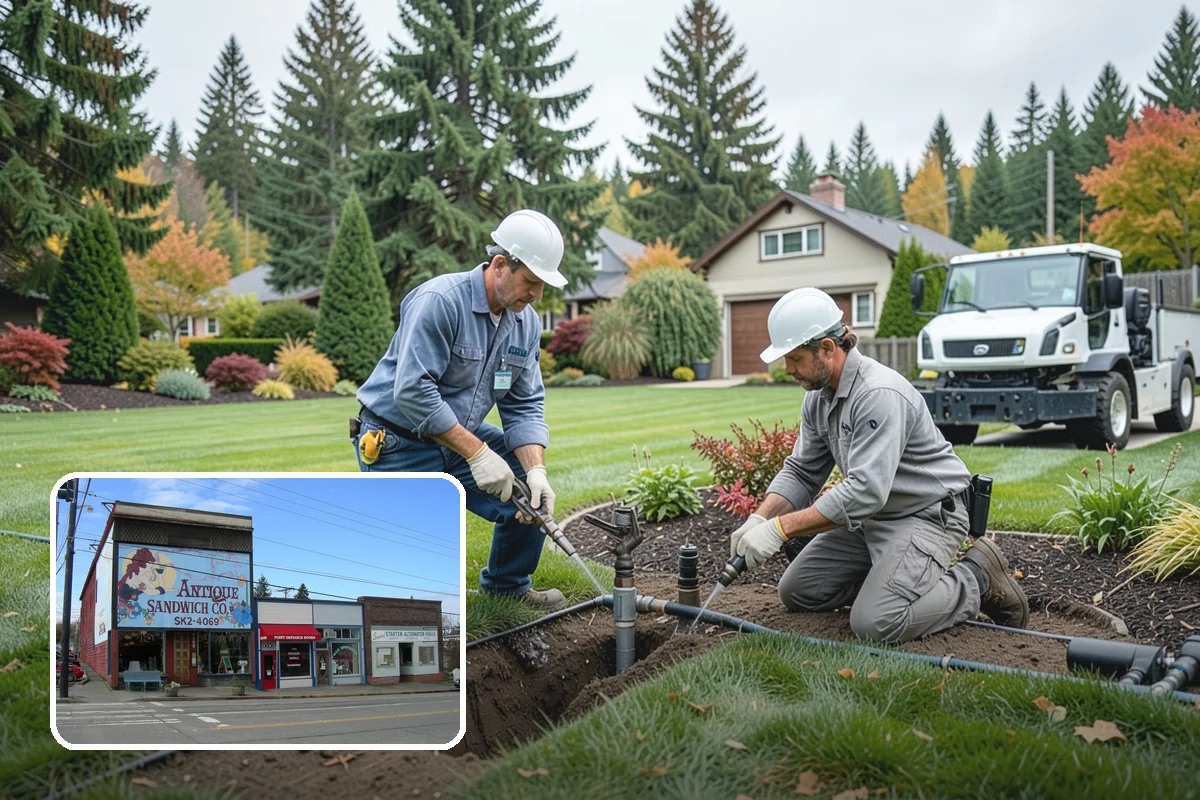 Accent Lighting in Ruston, Pierce County, WA - Showcases trees, features, and architecture
