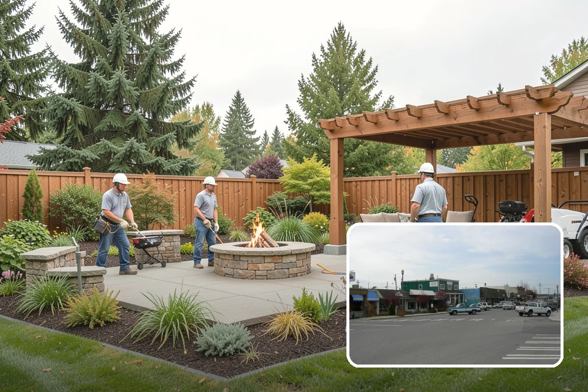 Accent Lighting in Stanwood, Snohomish County, WA - Showcases trees, features, and architecture