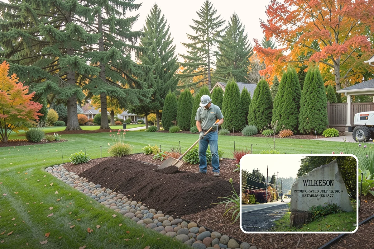 Accent Lighting in Wilkeson, Pierce County, WA - Showcases trees, features, and architecture