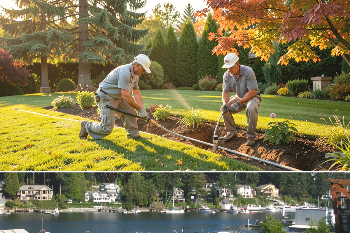 Aluminum Fence Installation in Gig Harbor, Pierce County, WA - Aluminum installs comfortably in any season, with drier months preferred for curing footings on graded runs.