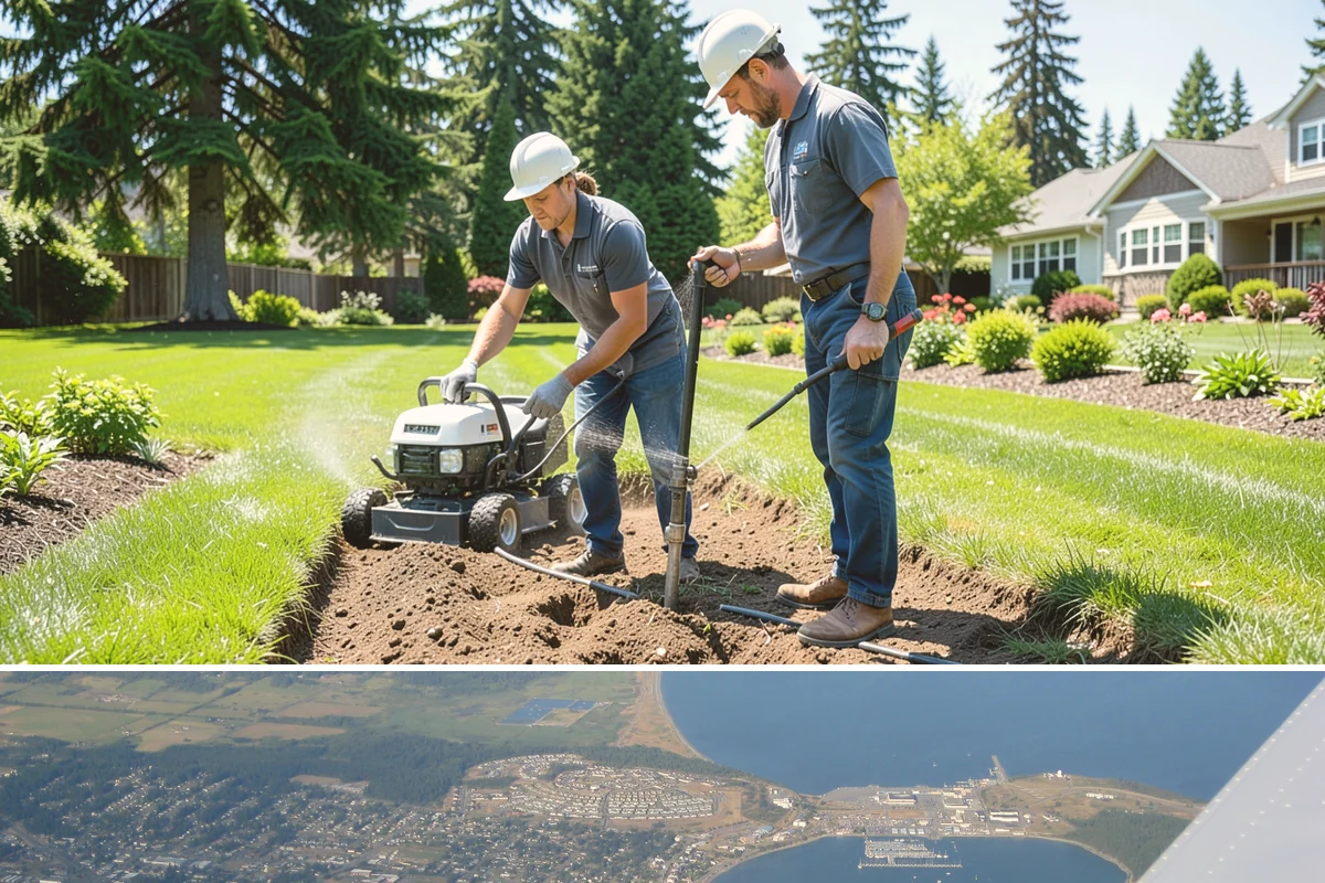 Aluminum Fence Installation in Oak Harbor, Island County, WA - Aluminum installs comfortably in any season, with drier months preferred for curing footings on graded runs.