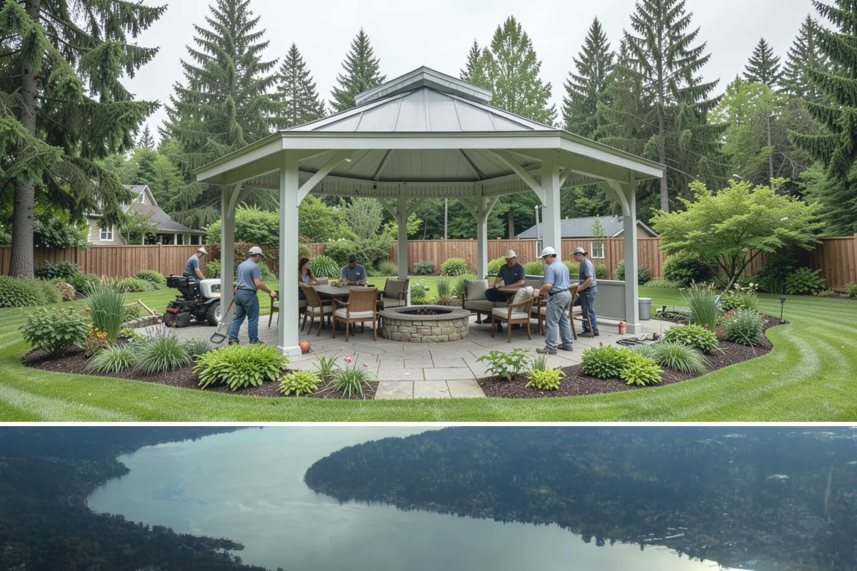 Aluminum Fence Installation in Sammamish, King County, WA - Aluminum installs comfortably in any season, with drier months preferred for curing footings on graded runs.