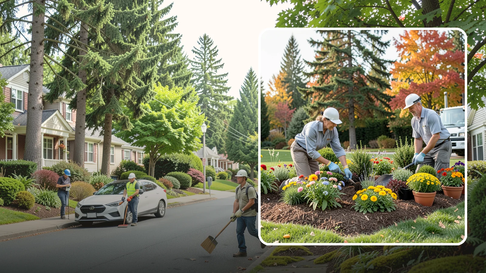 Annual Flower Planting in Beaux Arts Village, King County, WA - Vibrant seasonal annuals installed for bold, immediate color in beds, borders, and containers.