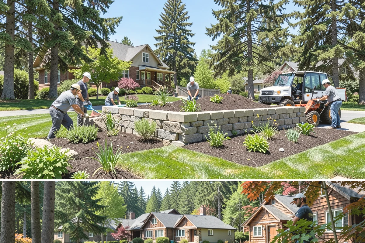 Annual Flower Planting in Edgewood, Pierce County, WA - Planted in waves - cool-season annuals in spring and fall, warm-season through summer.