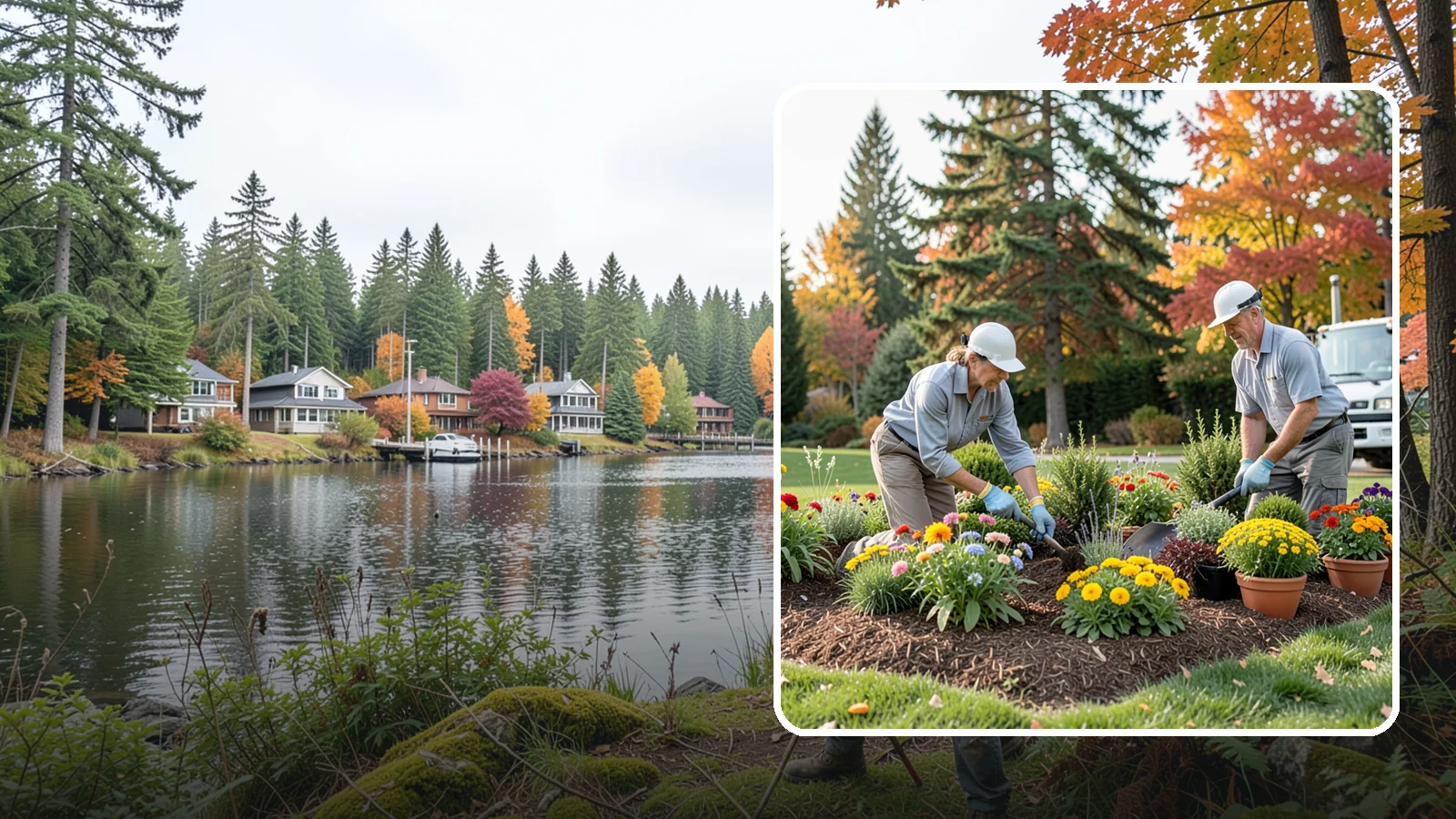 Annual Flower Planting in La Conner, Skagit County, WA - Vibrant seasonal annuals installed for bold, immediate color in beds, borders, and containers.