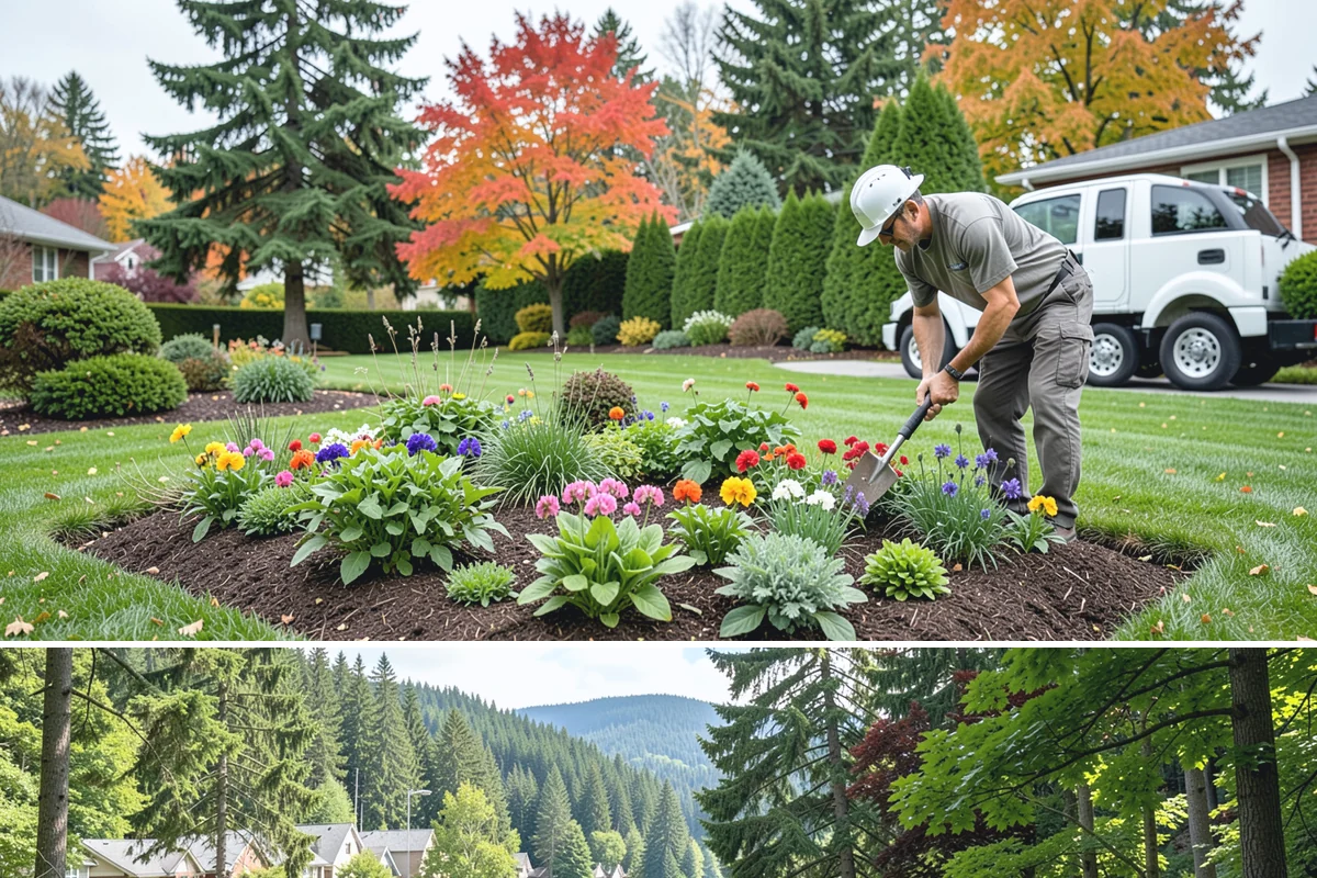 Annual Flower Planting in Lake Forest Park, King County, WA - Planted in waves - cool-season annuals in spring and fall, warm-season through summer.