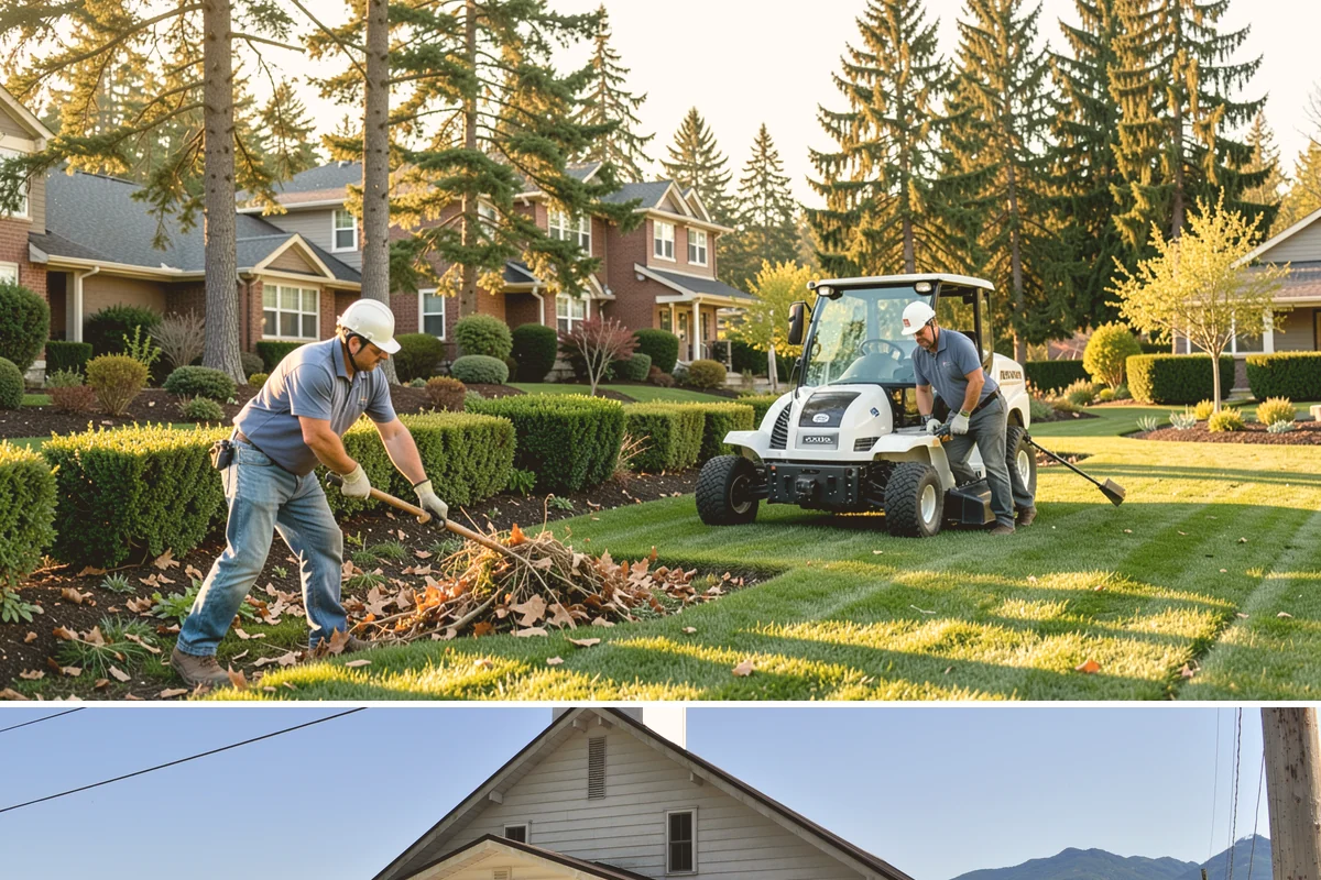Annual Property Maintenance in Concrete, Skagit County, WA - Runs year-round with task intensity shifting by season: growth-season mowing, fall and spring cleanups, dormant-season pruning.