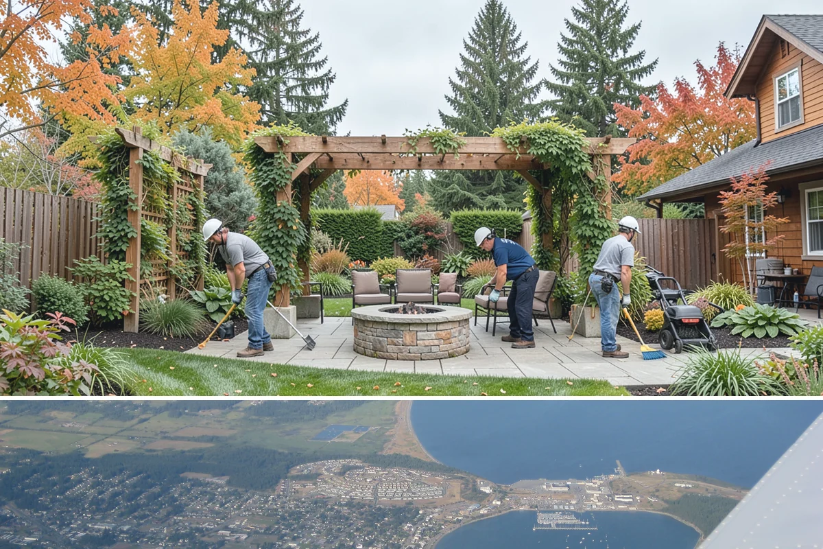 Annual Property Maintenance in Oak Harbor, Island County, WA - Runs year-round with task intensity shifting by season: growth-season mowing, fall and spring cleanups, dormant-season pruning.