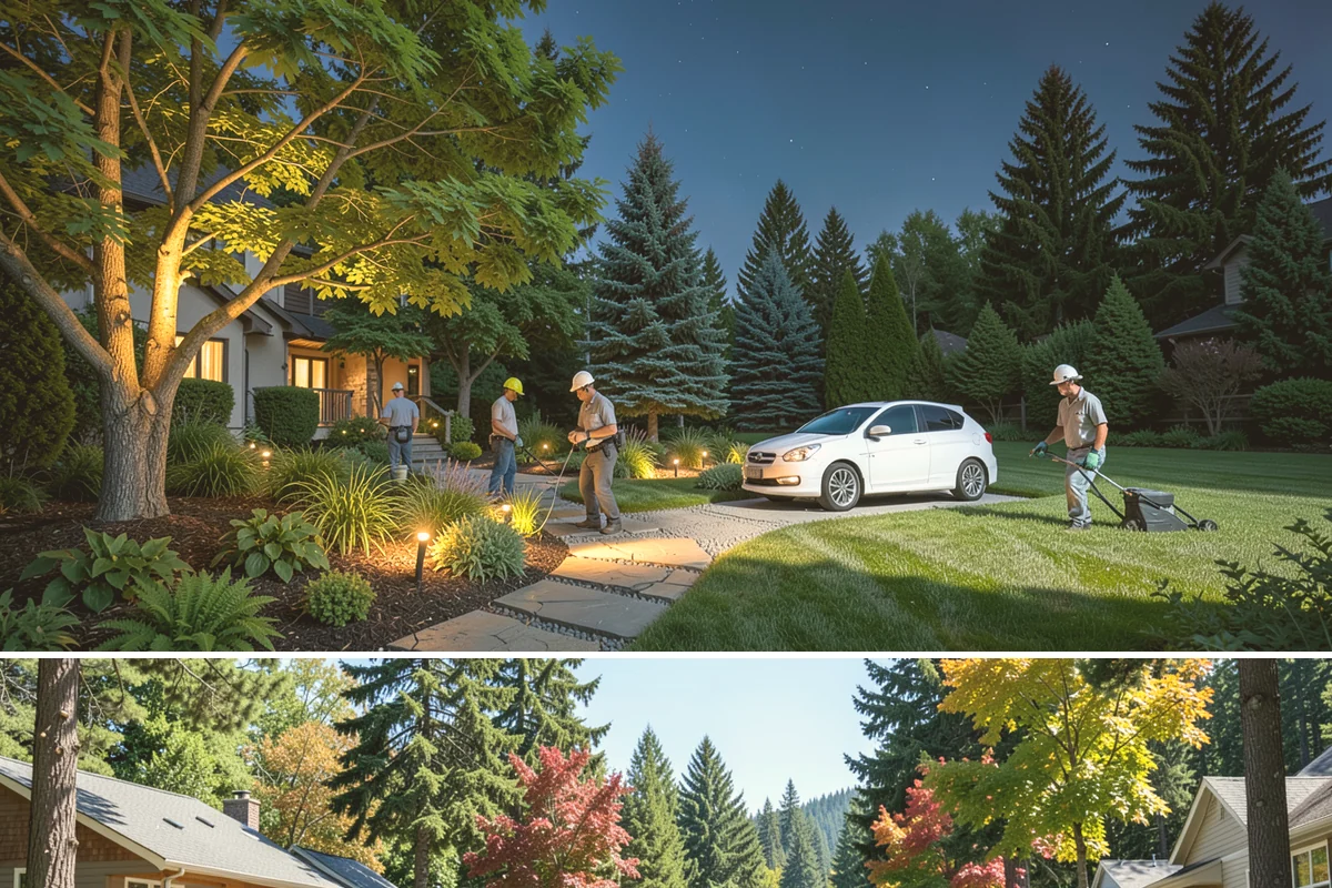 Annual Property Maintenance in Orting, Pierce County, WA - Runs year-round with task intensity shifting by season: growth-season mowing, fall and spring cleanups, dormant-season pruning.