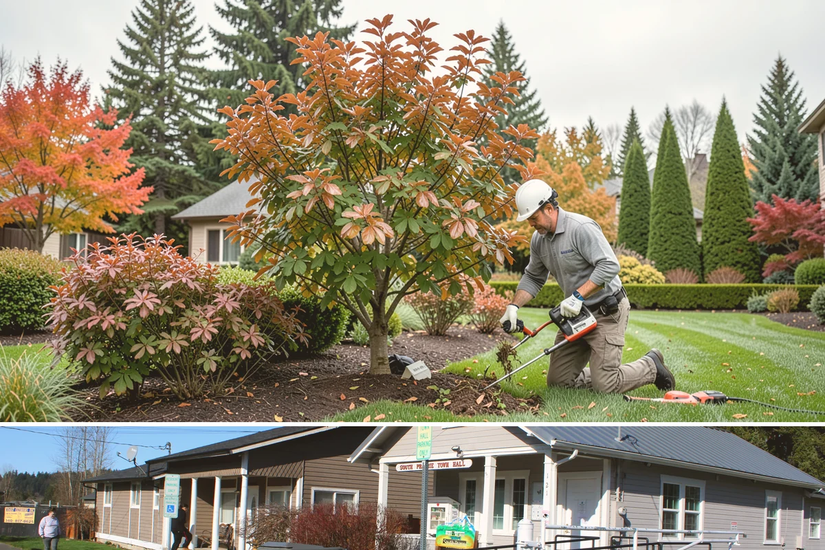 Annual Property Maintenance in South Prairie, Pierce County, WA - Runs year-round with task intensity shifting by season: growth-season mowing, fall and spring cleanups, dormant-season pruning.