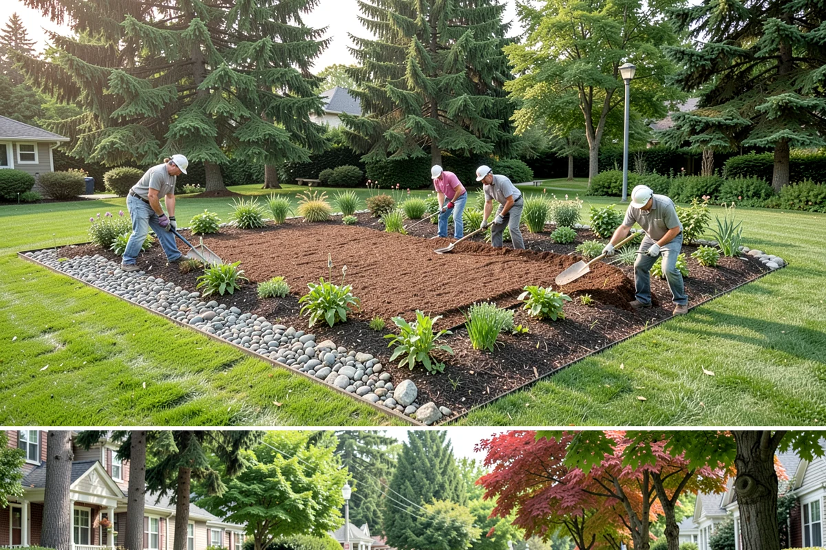 Apartment Landscape Maintenance in Beaux Arts Village, King County, WA - Provided year-round on a monthly contract, with frequent growing-season visits and winter service centered on leaf removal, moss...