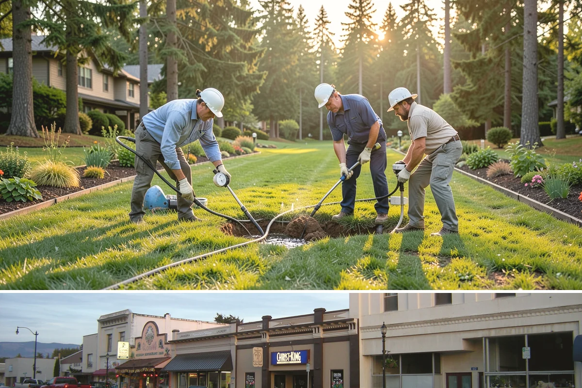 Apartment Landscape Maintenance in Burlington, Skagit County, WA - Provided year-round on a monthly contract, with frequent growing-season visits and winter service centered on leaf removal, moss...