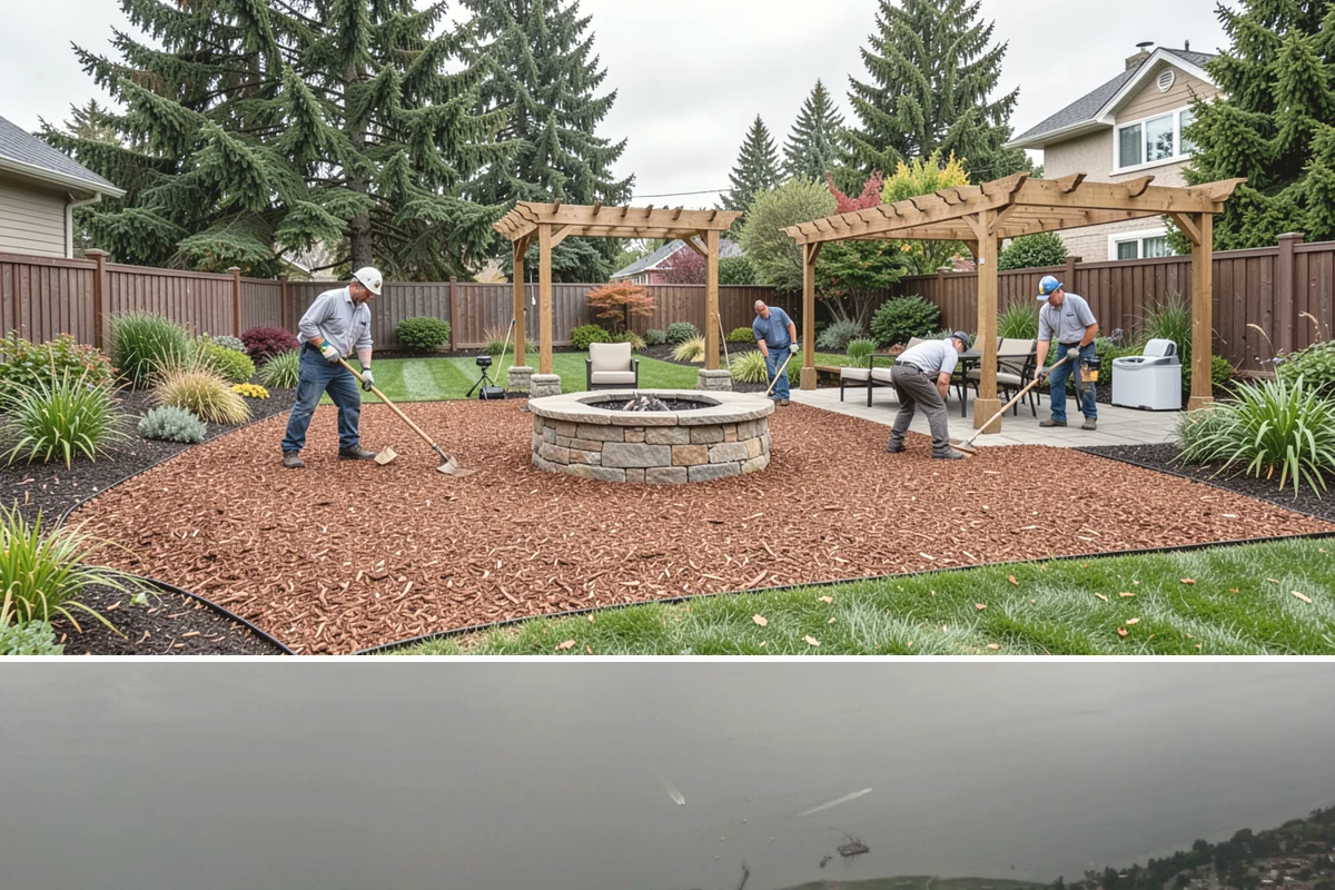 Apartment Landscape Maintenance in Des Moines, King County, WA - Provided year-round on a monthly contract, with frequent growing-season visits and winter service centered on leaf removal, moss...