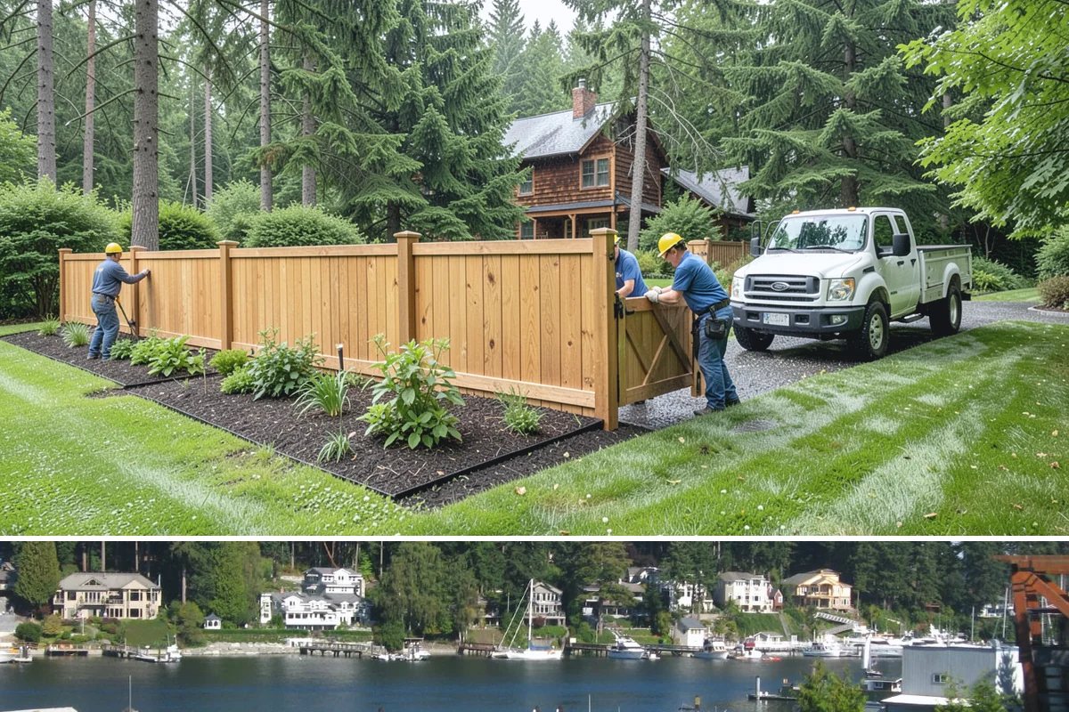 Apartment Landscape Maintenance in Gig Harbor, Pierce County, WA - Provided year-round on a monthly contract, with frequent growing-season visits and winter service centered on leaf removal, moss...