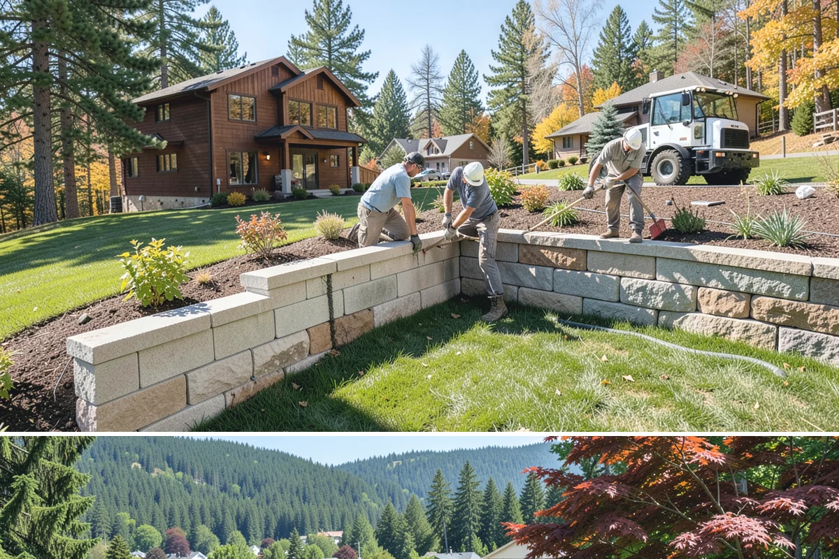 Apartment Landscape Maintenance in Index, Snohomish County, WA - Provided year-round on a monthly contract, with frequent growing-season visits and winter service centered on leaf removal, moss...